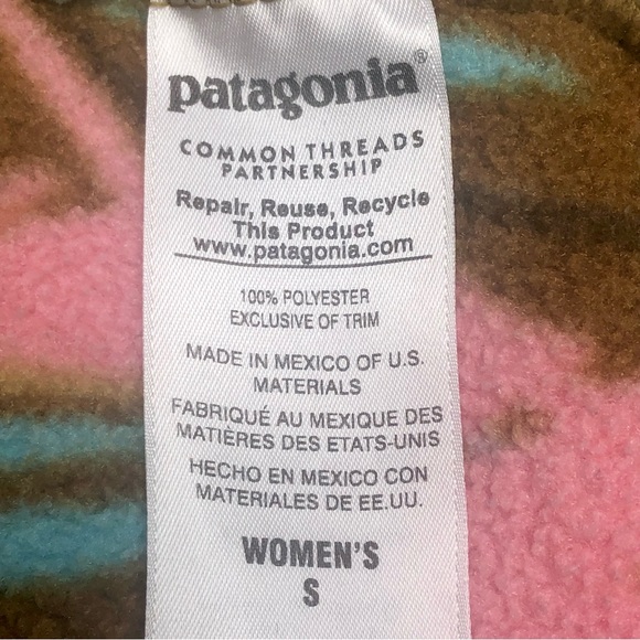 Patagonia Synchilla Snap-T Feather Dance Pullover Fleece Sz S - Picture 10 of 14